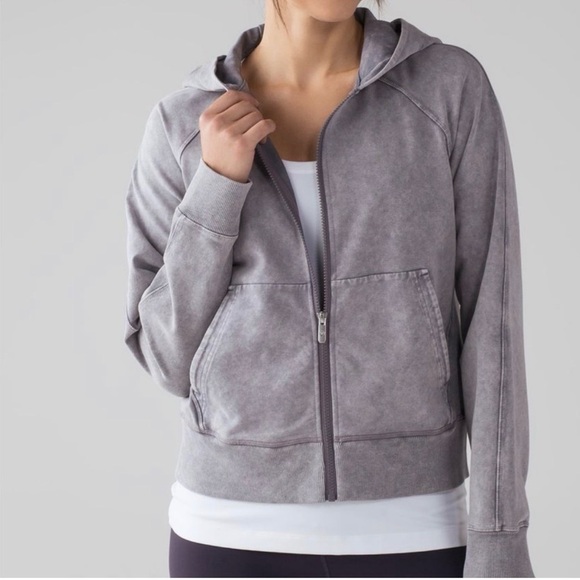 lululemon athletica Tops - Lululemon Loop Back Hoodie Acid Rubber Dye